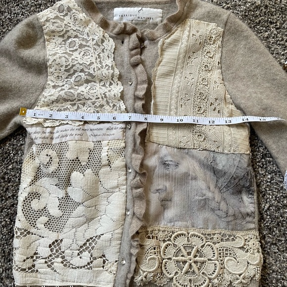 Fabrique Matinee oatmeal color cardigan - Picture 13 of 15